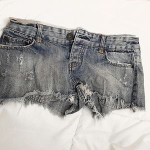 AE Ripped Denim Shorts Size 8